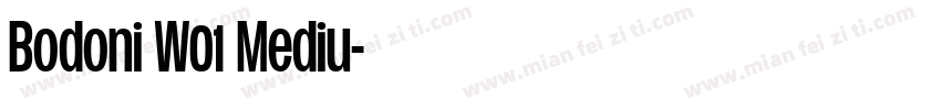 Bodoni W01 Mediu字体转换